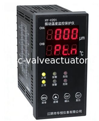 Giá tốt. Thiết bị giám sát rung động và nhiệt độ công nghiệp Hua Heng HY-V201 với biên độ 0-500 µm, đầu ra 4-20mA và màn hình LED trực tuyến