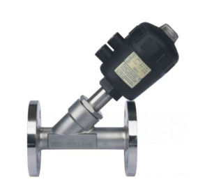 Giá tốt. PTEF Niêm phong 16bar Van góc bằng tay YJ4P1FP16-Q Mặt bích khí nén trực tuyến